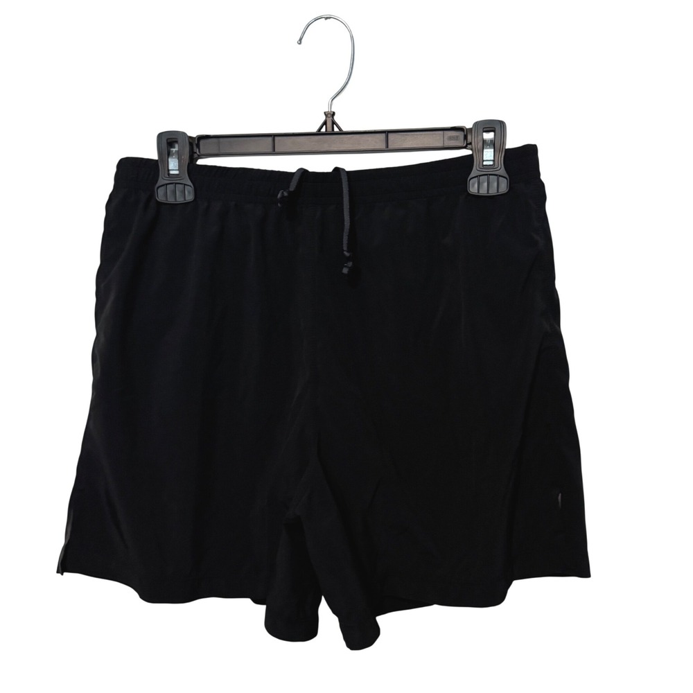 Roka Running Shorts Mens Medium Black Zipper Pocket Lined Athletic Training 5.5"